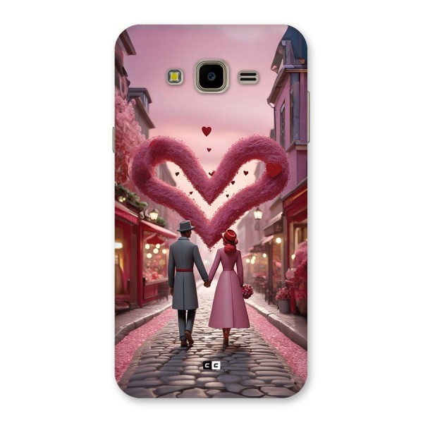 Valetines Couple Walking Back Case for Galaxy J7 Nxt