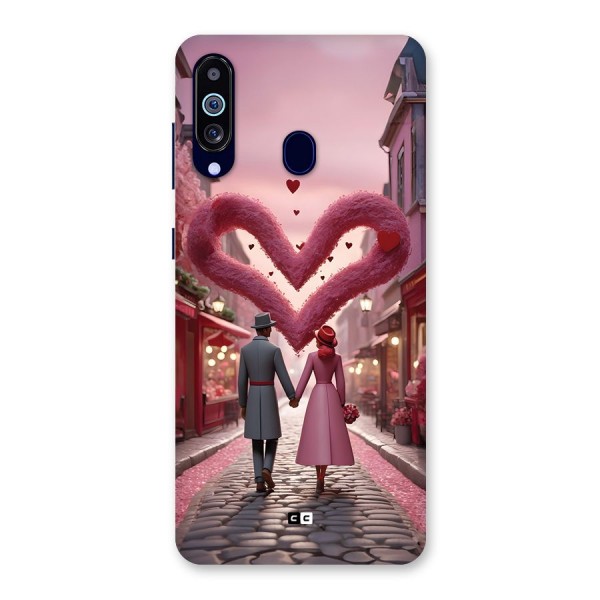 Valetines Couple Walking Back Case for Galaxy M40