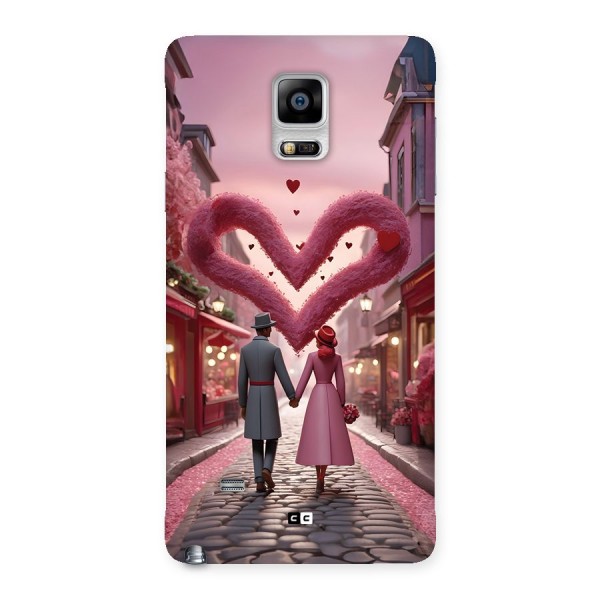 Valetines Couple Walking Back Case for Galaxy Note 4