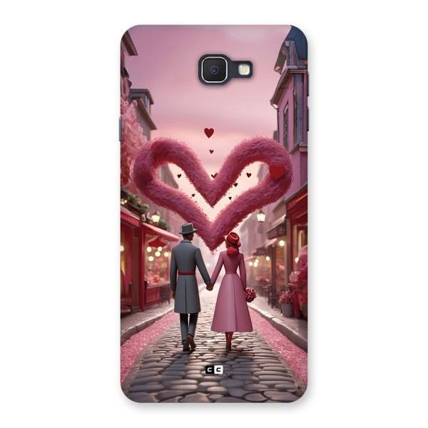 Valetines Couple Walking Back Case for Galaxy On7 2016
