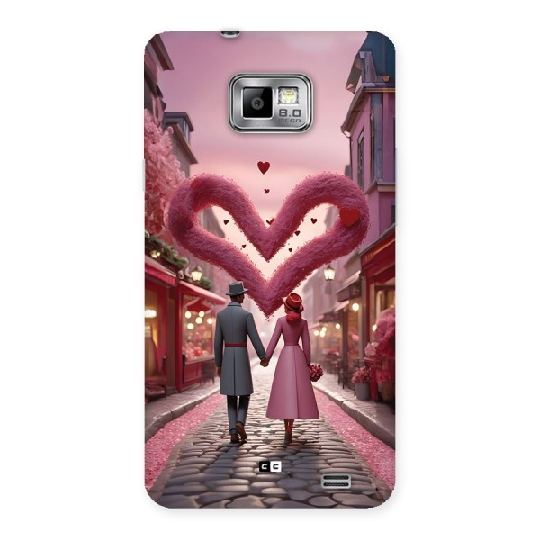 Valetines Couple Walking Back Case for Galaxy S2