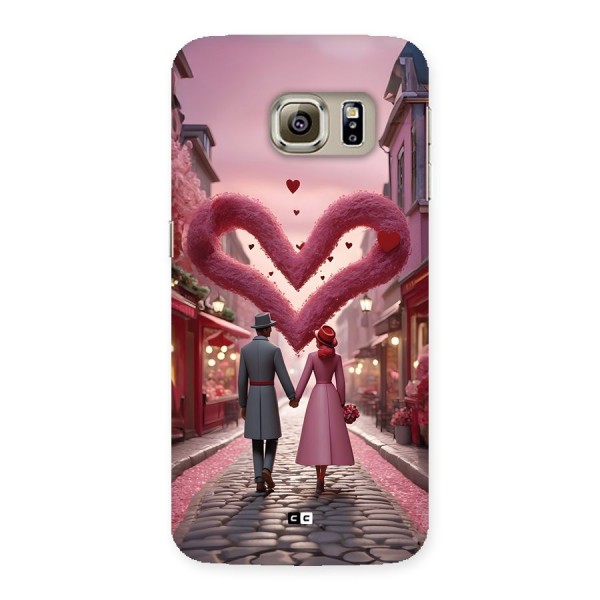 Valetines Couple Walking Back Case for Galaxy S6 edge