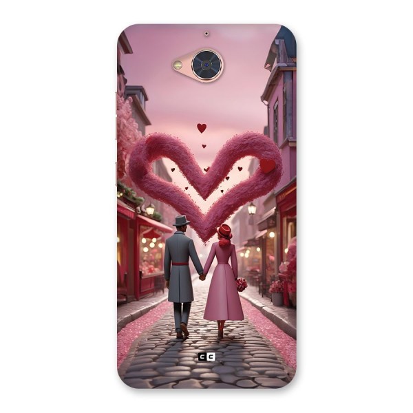 Valetines Couple Walking Back Case for Gionee S6 Pro