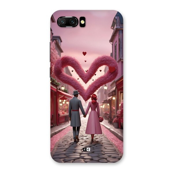Valetines Couple Walking Back Case for Honor 10