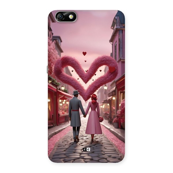 Valetines Couple Walking Back Case for Honor 4X