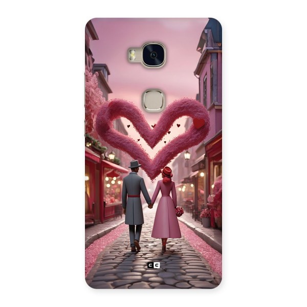 Valetines Couple Walking Back Case for Honor 5X