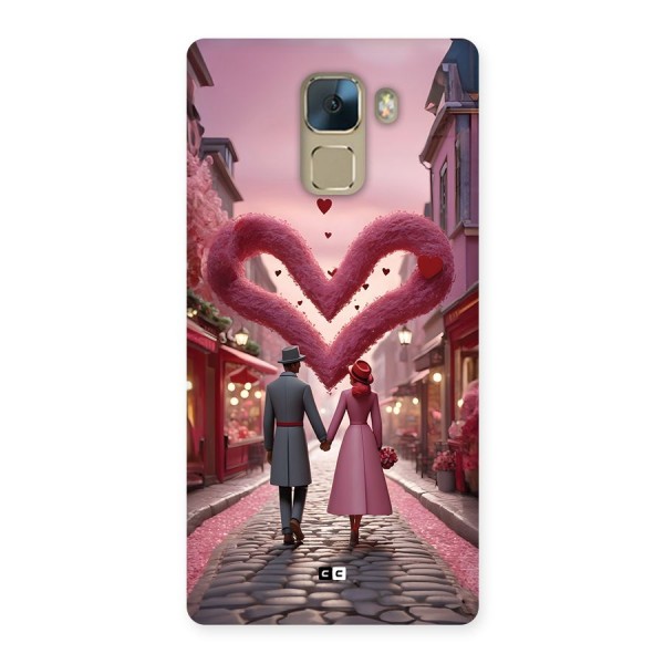 Valetines Couple Walking Back Case for Honor 7