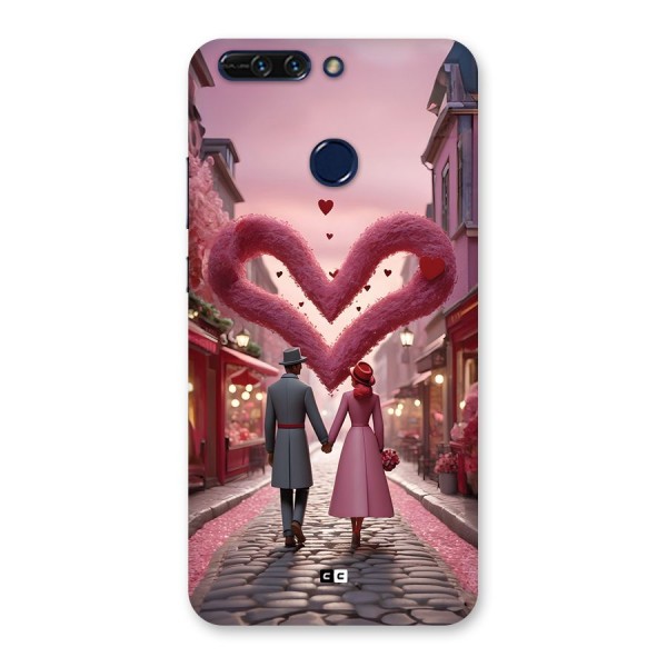 Valetines Couple Walking Back Case for Honor 8 Pro