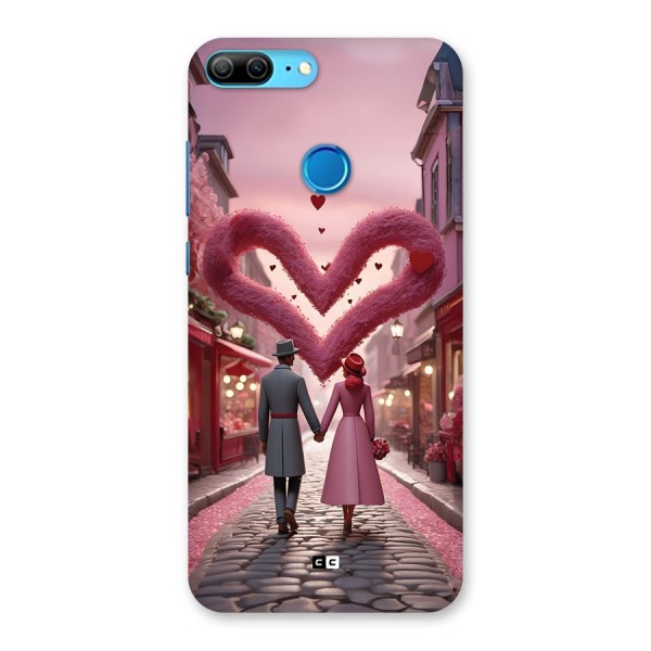 Valetines Couple Walking Back Case for Honor 9 Lite