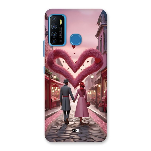 Valetines Couple Walking Back Case for Infinix Hot 9