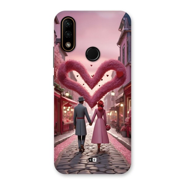 Valetines Couple Walking Back Case for Lenovo A6 Note