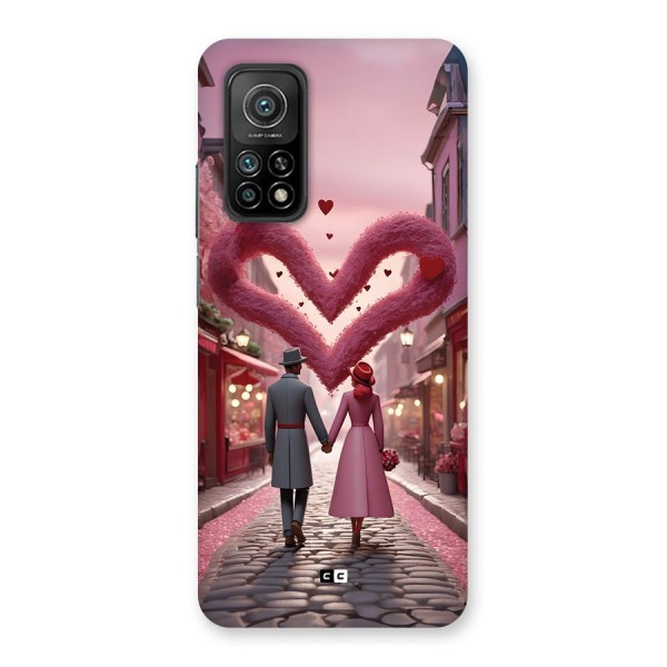 Valetines Couple Walking Back Case for Mi 10T 5G