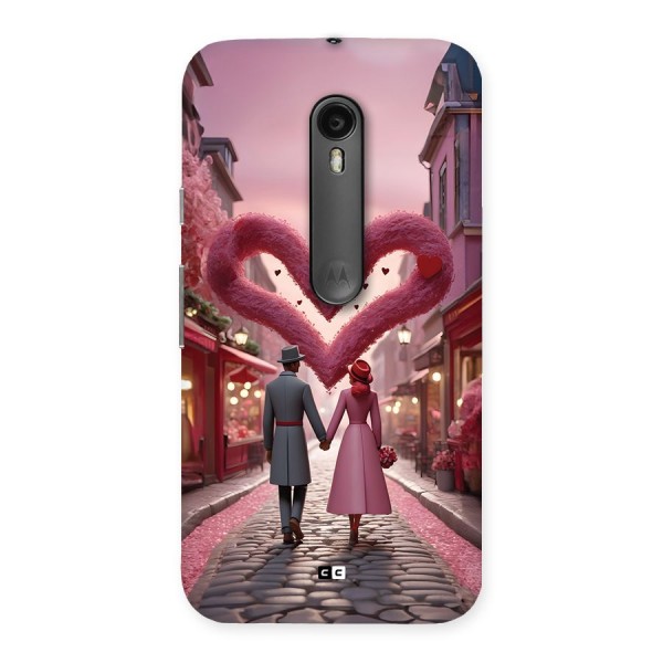 Valetines Couple Walking Back Case for Moto G3