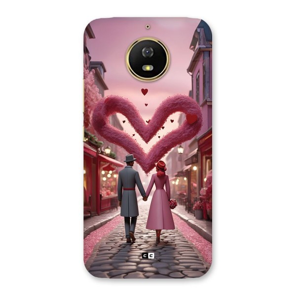 Valetines Couple Walking Back Case for Moto G5s