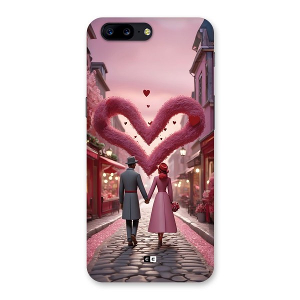 Valetines Couple Walking Back Case for OnePlus 5