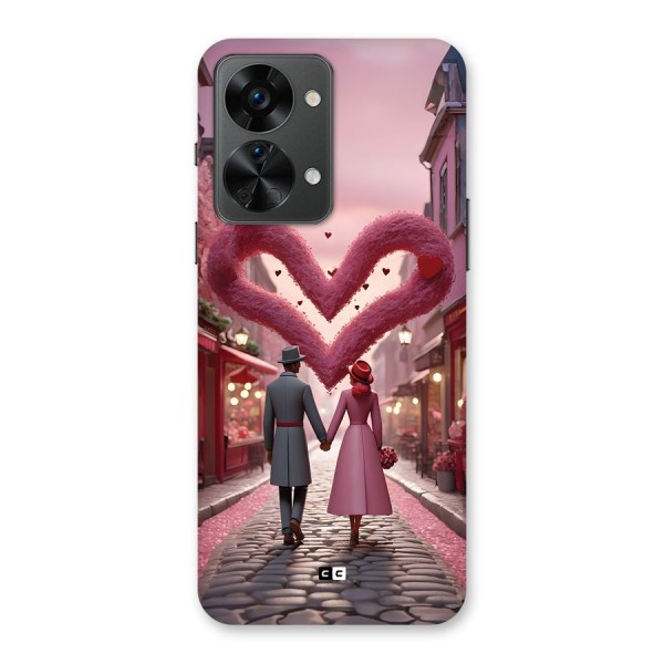 Valetines Couple Walking Back Case for OnePlus Nord 2T
