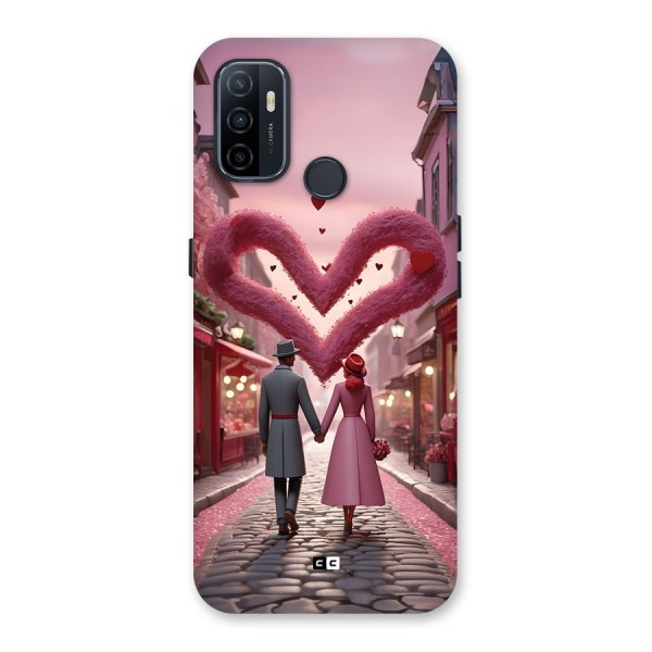 Valetines Couple Walking Back Case for Oppo A32