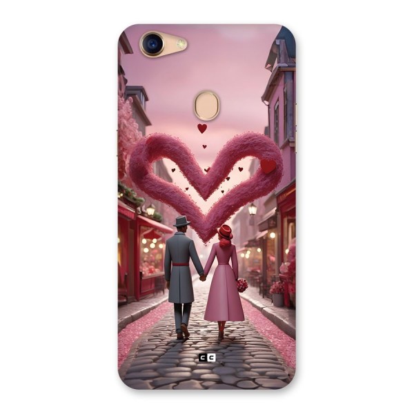 Valetines Couple Walking Back Case for Oppo F5