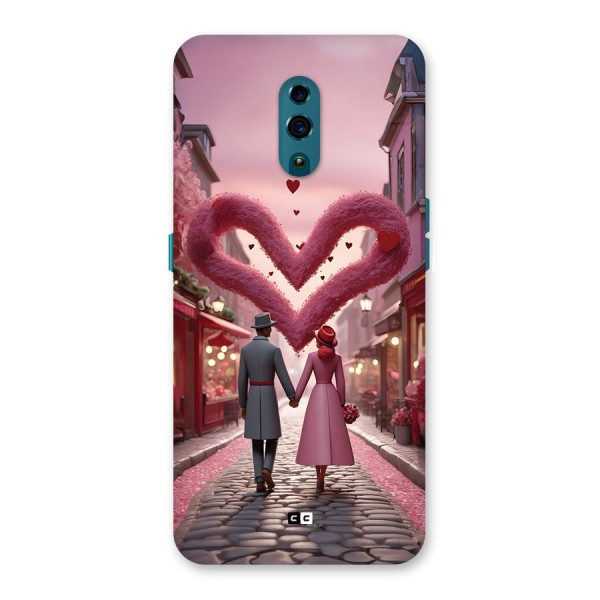 Valetines Couple Walking Back Case for Oppo Reno