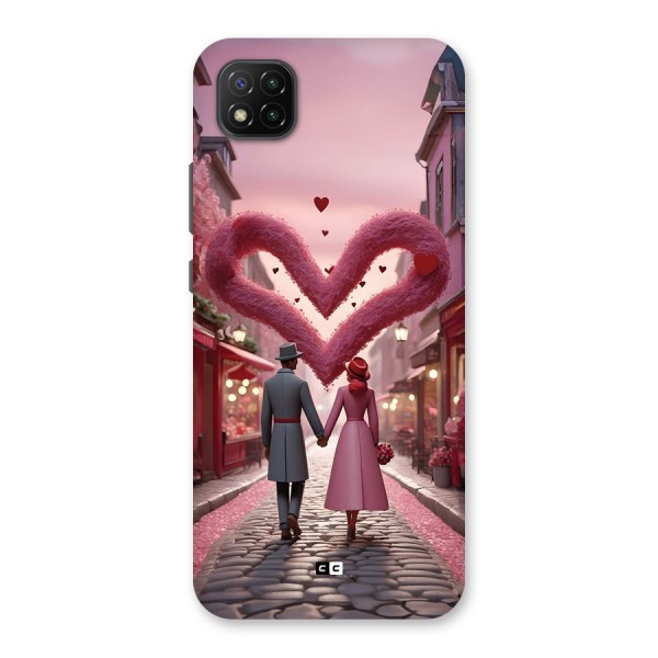Valetines Couple Walking Back Case for Poco C3