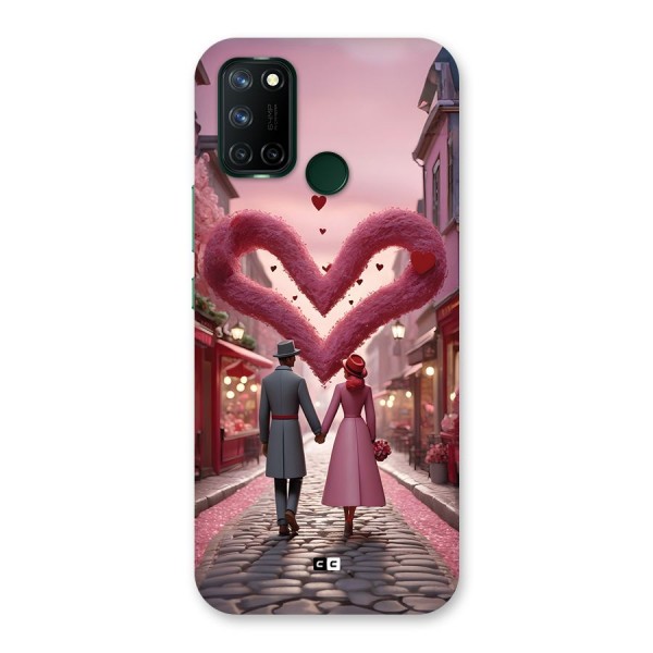 Valetines Couple Walking Back Case for Realme C17