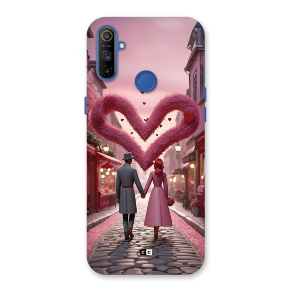 Valetines Couple Walking Back Case for Realme Narzo 10A