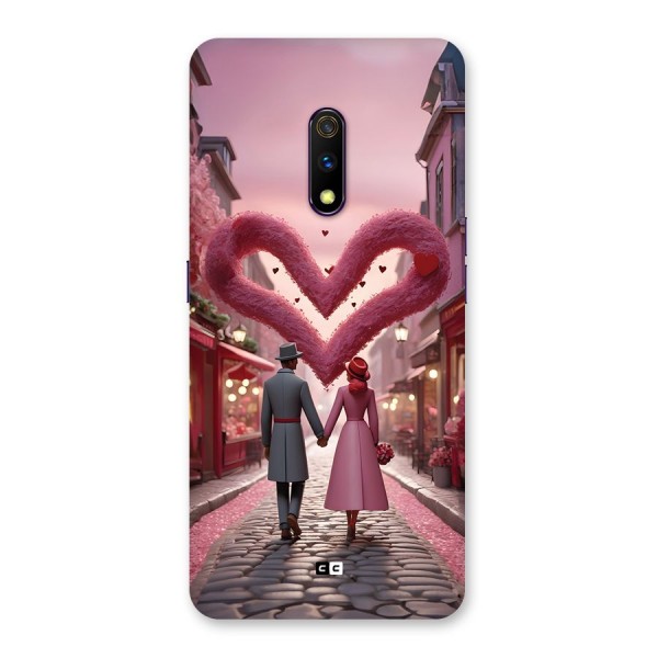 Valetines Couple Walking Back Case for Realme X