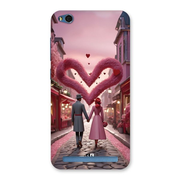 Valetines Couple Walking Back Case for Redmi 5A