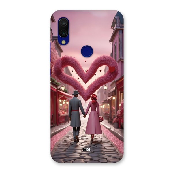 Valetines Couple Walking Back Case for Redmi 7
