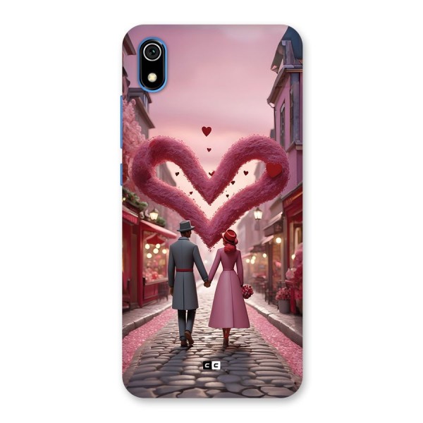 Valetines Couple Walking Back Case for Redmi 7A