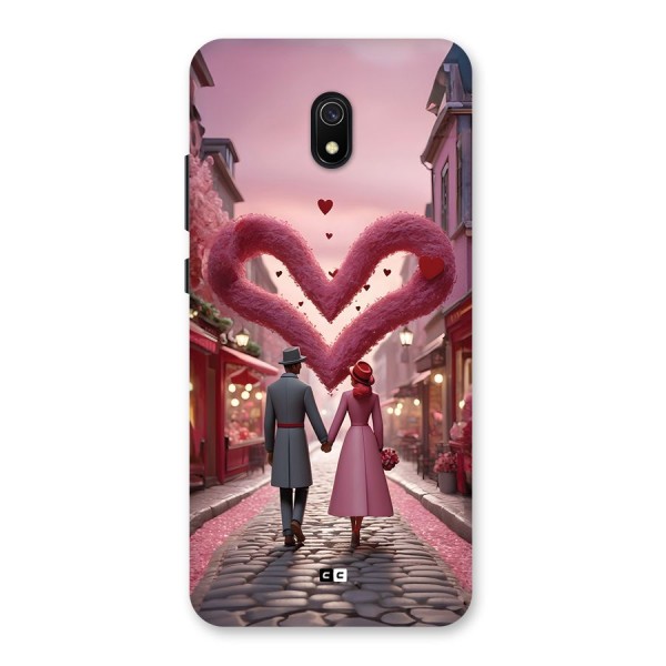 Valetines Couple Walking Back Case for Redmi 8A