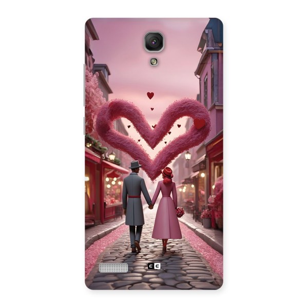 Valetines Couple Walking Back Case for Redmi Note