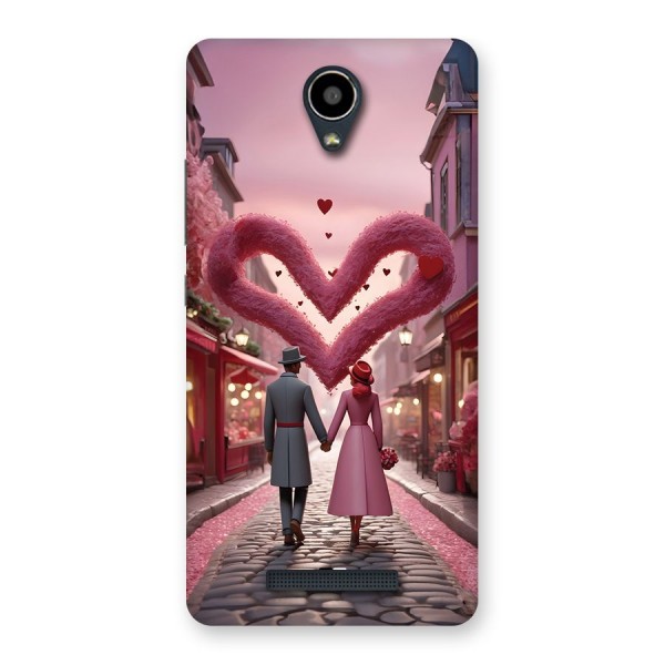 Valetines Couple Walking Back Case for Redmi Note 2