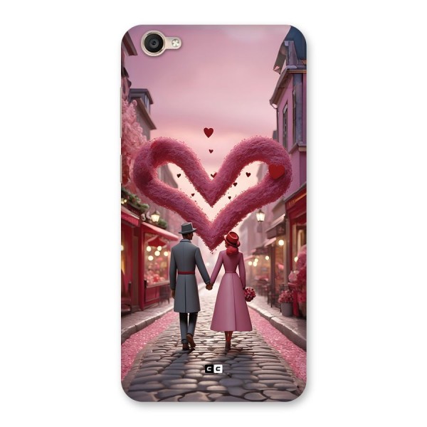 Valetines Couple Walking Back Case for Vivo Y55