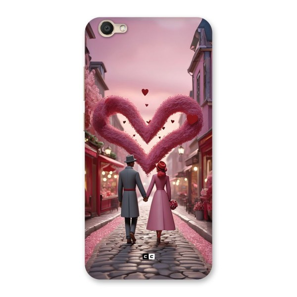 Valetines Couple Walking Back Case for Vivo Y67