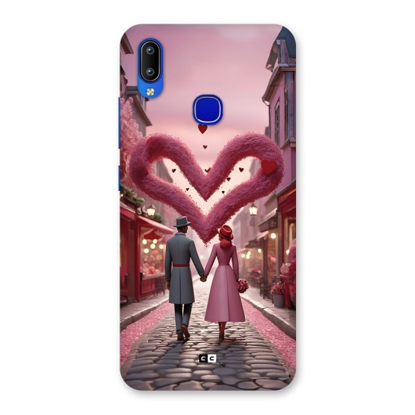 Valetines Couple Walking Back Case for Vivo Y91