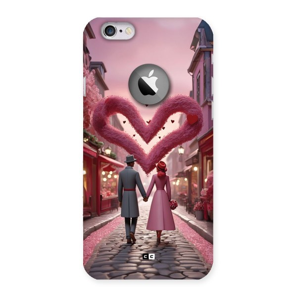 Valetines Couple Walking Back Case for iPhone 6 Logo Cut