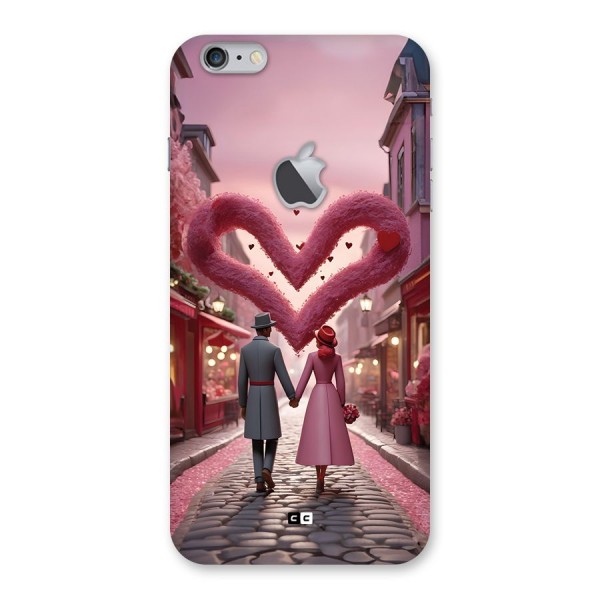 Valetines Couple Walking Back Case for iPhone 6 Plus 6S Plus Logo Cut