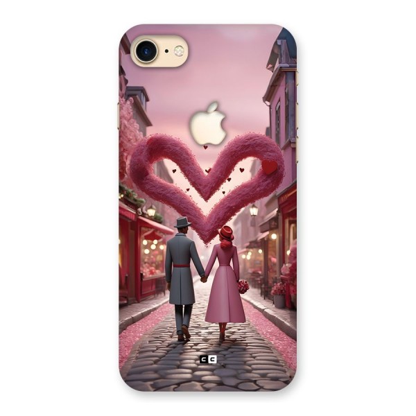 Valetines Couple Walking Back Case for iPhone 7 Apple Cut