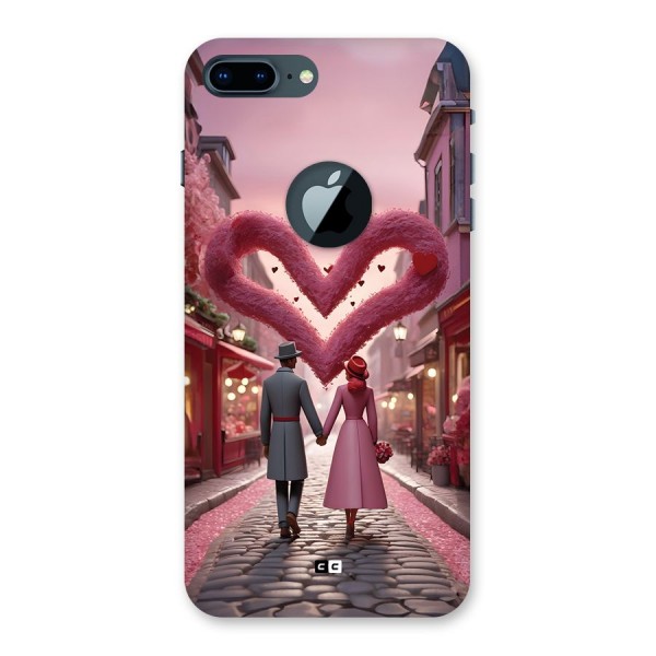 Valetines Couple Walking Back Case for iPhone 7 Plus Logo Cut