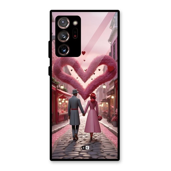 Valetines Couple Walking Glass Back Case for Galaxy Note 20 Ultra 5G