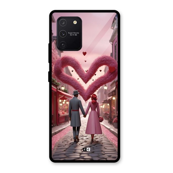 Valetines Couple Walking Glass Back Case for Galaxy S10 Lite