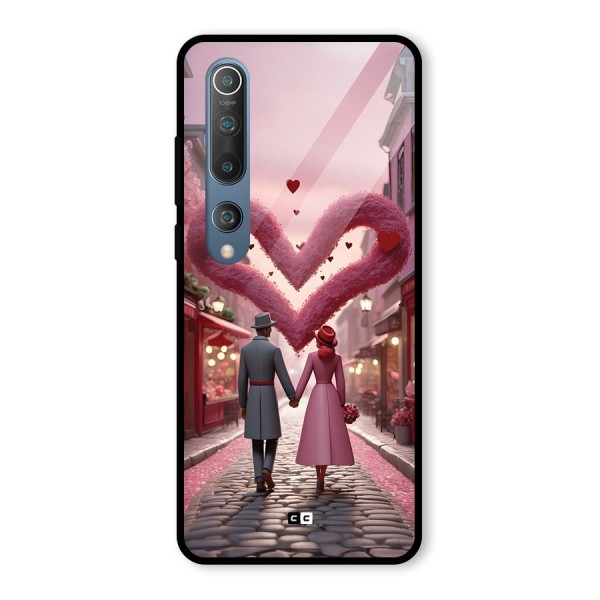 Valetines Couple Walking Glass Back Case for Mi 10