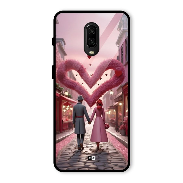 Valetines Couple Walking Glass Back Case for OnePlus 6T