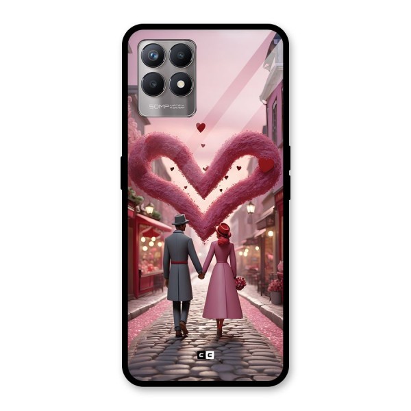 Valetines Couple Walking Glass Back Case for Realme Narzo 50