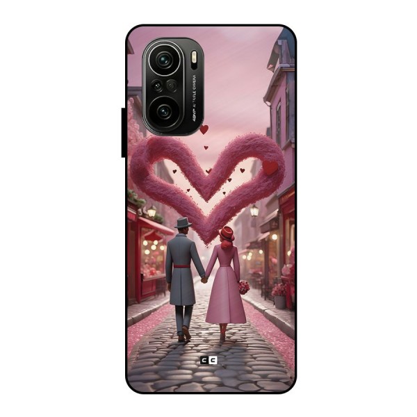 Valetines Couple Walking Metal Back Case for Mi 11X Pro