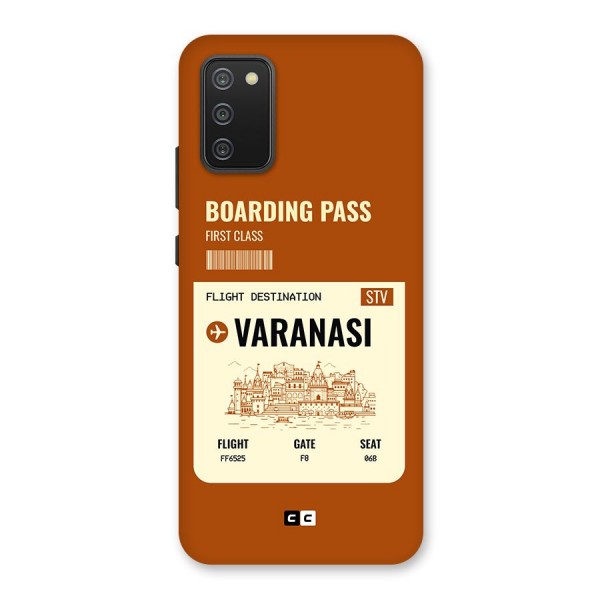 Varanasi Boarding Pass Back Case for Galaxy M02s