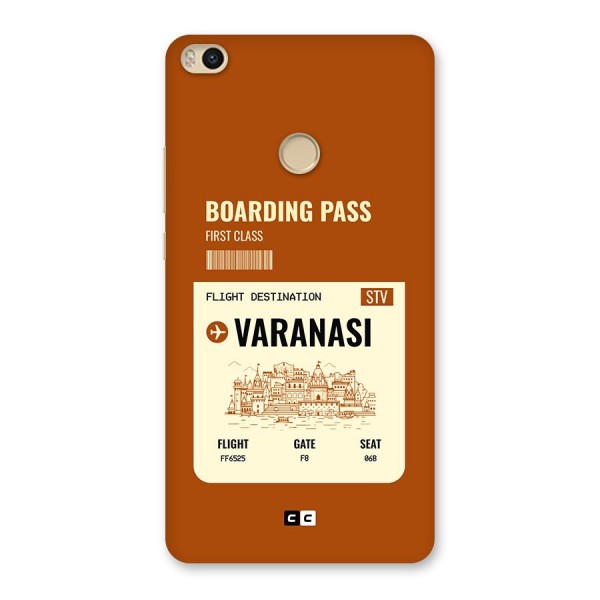 Varanasi Boarding Pass Back Case for Mi Max 2