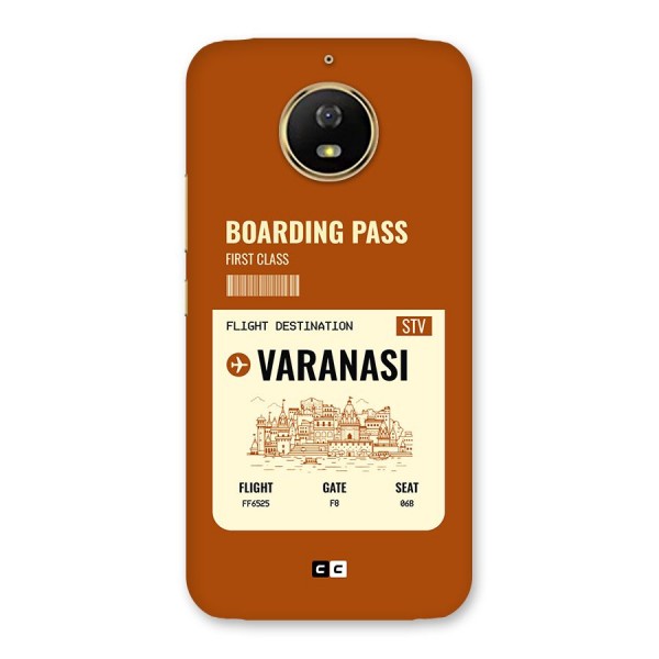 Varanasi Boarding Pass Back Case for Moto G5s