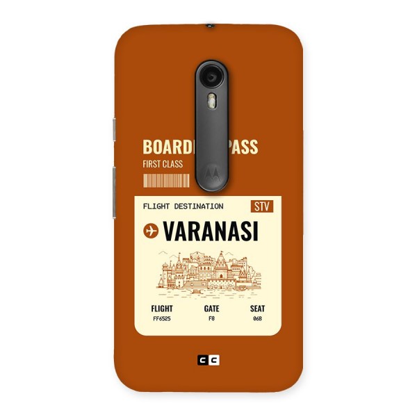 Varanasi Boarding Pass Back Case for Moto G Turbo
